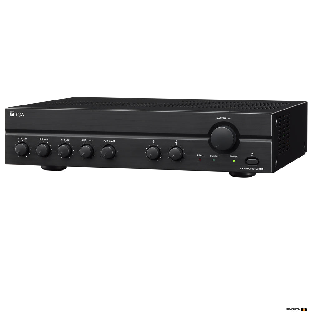 TOA A2060 60W Mixer Amplifier, 100V. 3x MIC inputs, 2x line. 70V & 4 Ohm outputs.