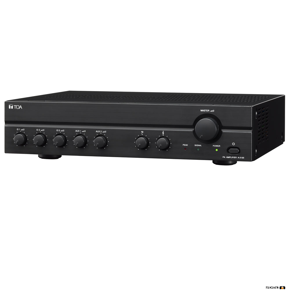 TOA A2240D 240W Class D Mixer Amplifier, 100V only output. 3 x Mic, 2 x Aux, Vox Muting.