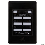wall panel black, 10 button controller featuring 8 programmable buttons and a dedicated volume control for use with the ZONEMIX system