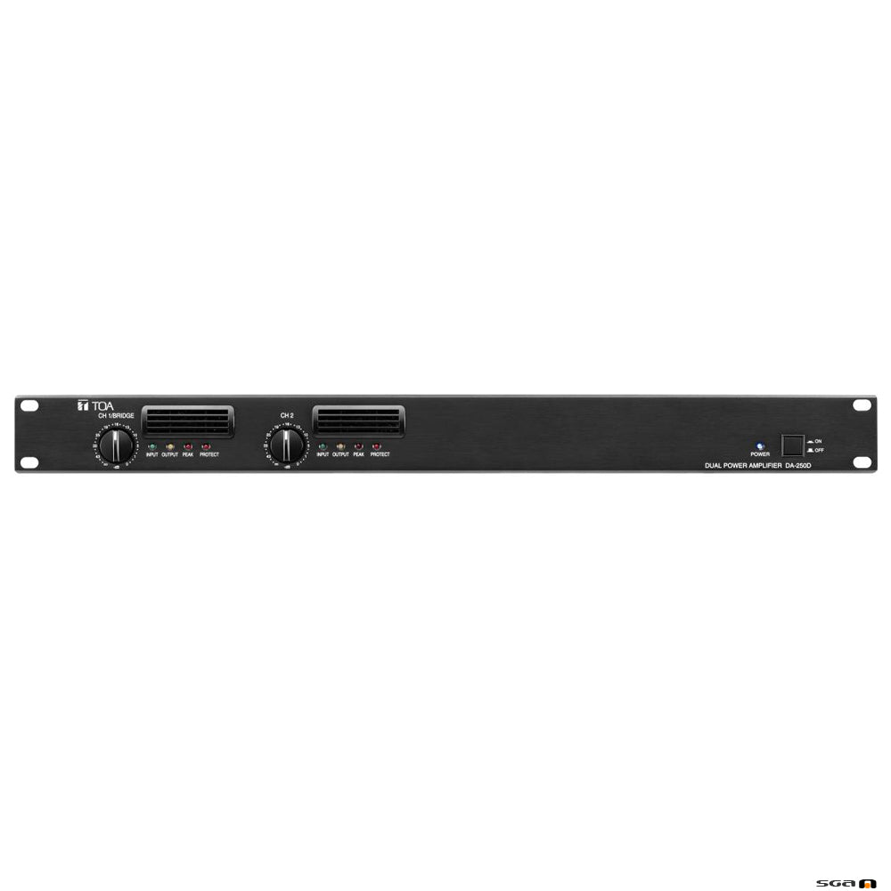 TOA DA250DH Class D Power Amplifier 2 x 250W 100V line 1RU High and 6.8kg weight