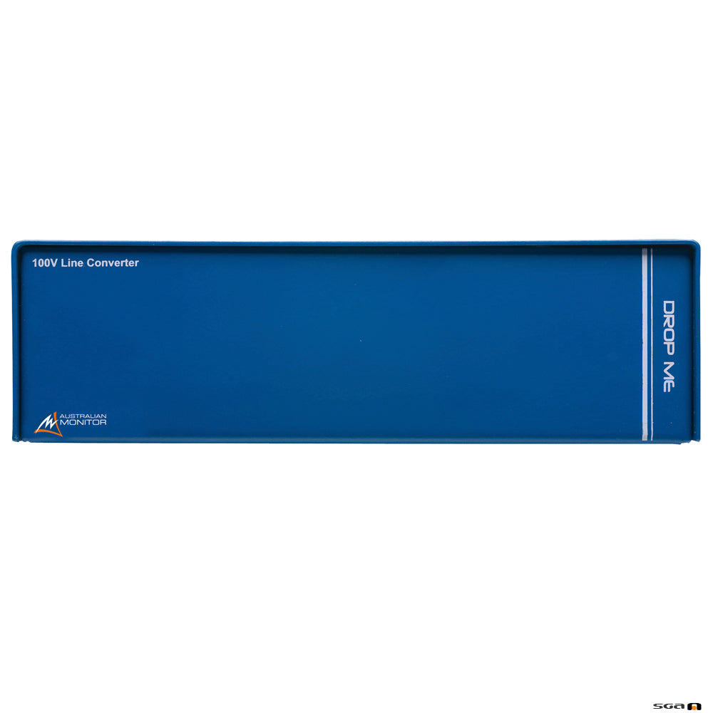 Australian Monitor DROPME allows you to convert a 100 volt line amplifier speaker output signal to a balanced line level signal