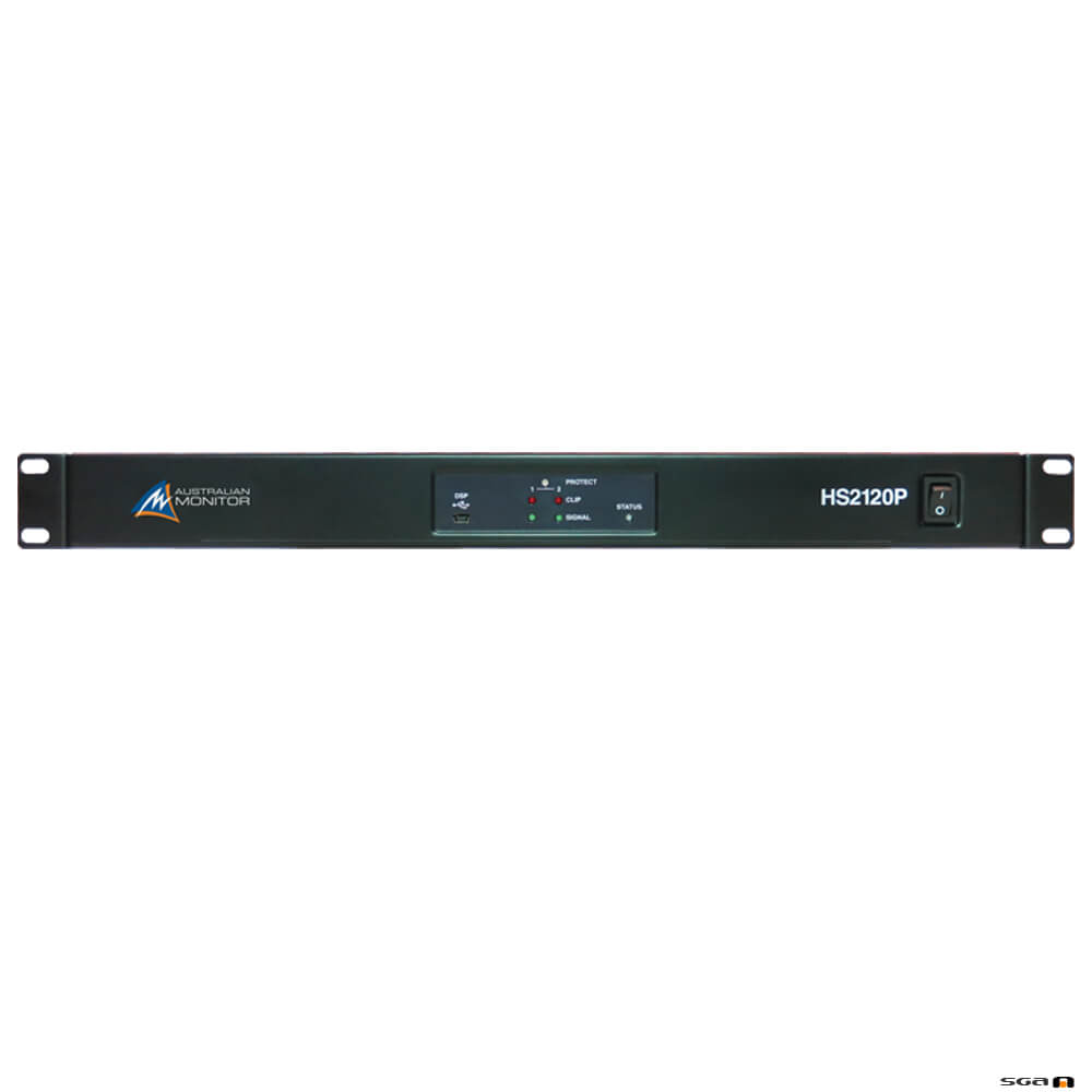 Australian Monitor HS2250P 2 x 250W Power Amplifier USB/RS232 control with mini DSP