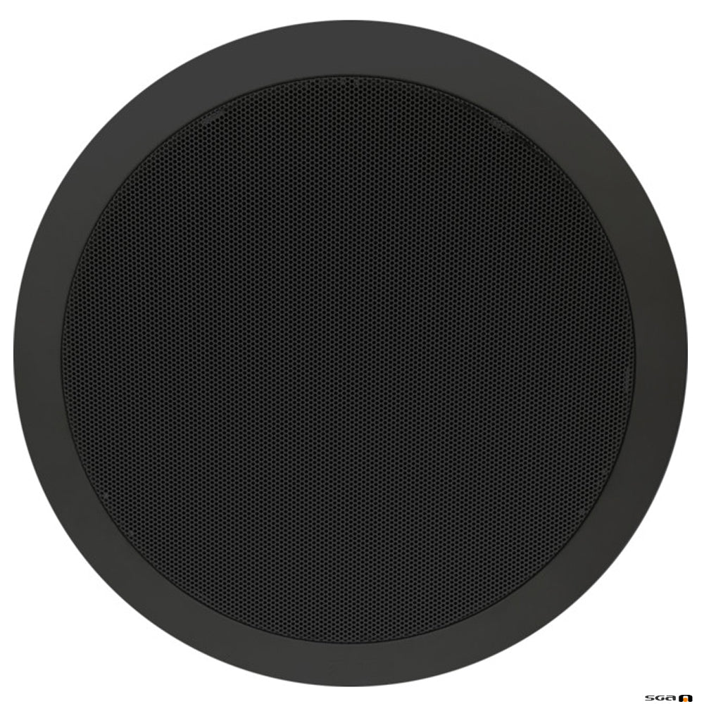 TOA PC668BK 15W 8" Dual Cone EVAC Speaker with Metal Grille, 65Hz-20kHz, 96dB. Black