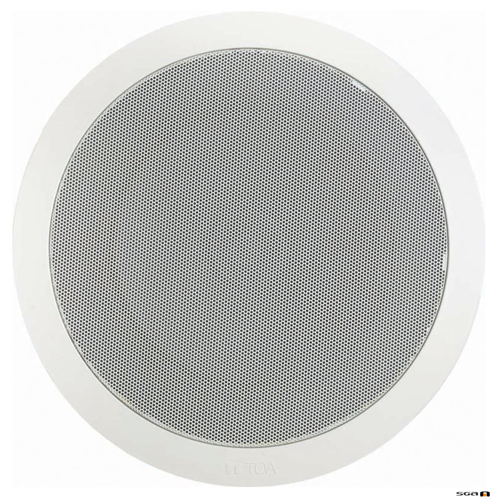 TOA PC668RC 15W 8" Dual Cone EVAC Speaker with Metal Grille, 65Hz-20kHz, 96dB.