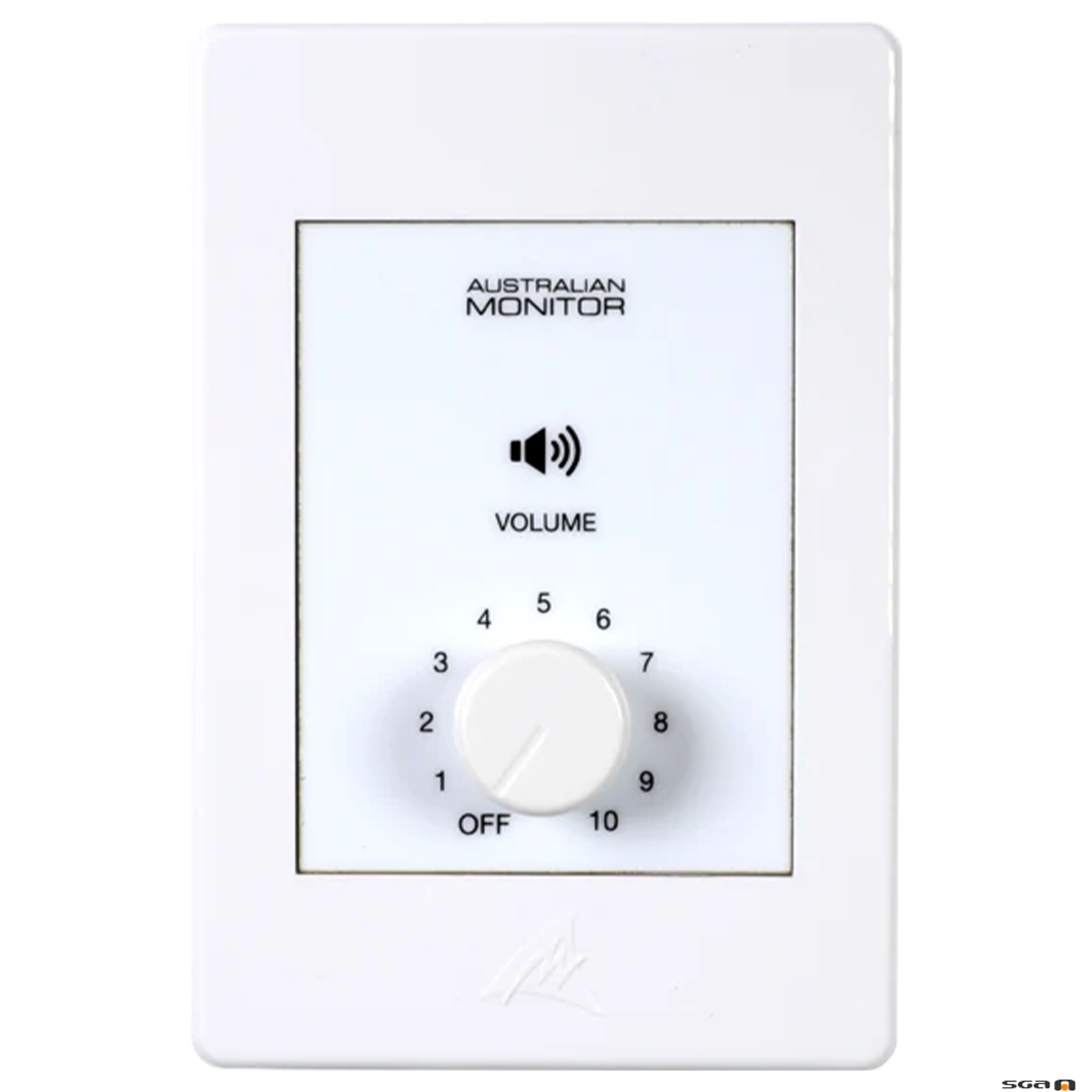 Australian Monitor white linear volume control