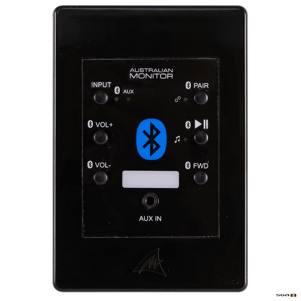 Programmable Bluetooth Audio Wall Plate Receiver, black