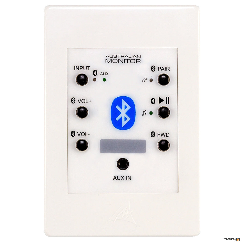 Programmable Bluetooth Audio Wall Plate Receiver, white