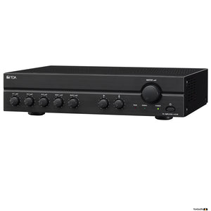 TOA A2060D 60W Class D Mixer Amplifier, 100V only output. 3x MIC, Mic 1 VOX, 2x line.