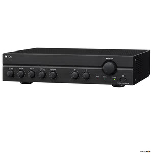 TOA A2240D 240W Class D Mixer Amplifier, 100V only output. 3 x Mic, 2 x Aux, Vox Muting.