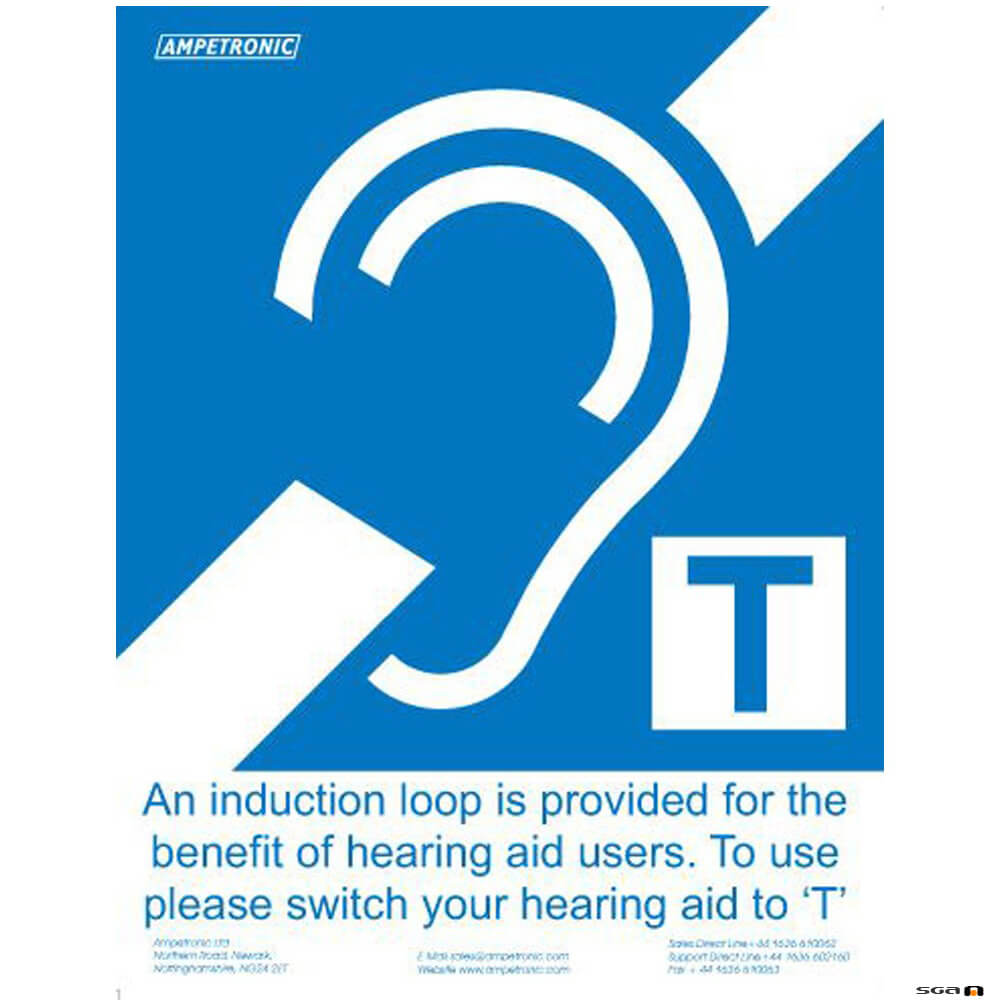 Ampetronic GG00002 Induction Loop Sign A6 - Soundgear Australia