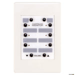 wall panel white, 10 button controller featuring 8 programmable buttons and a dedicated volume control for use with the ZONEMIX system