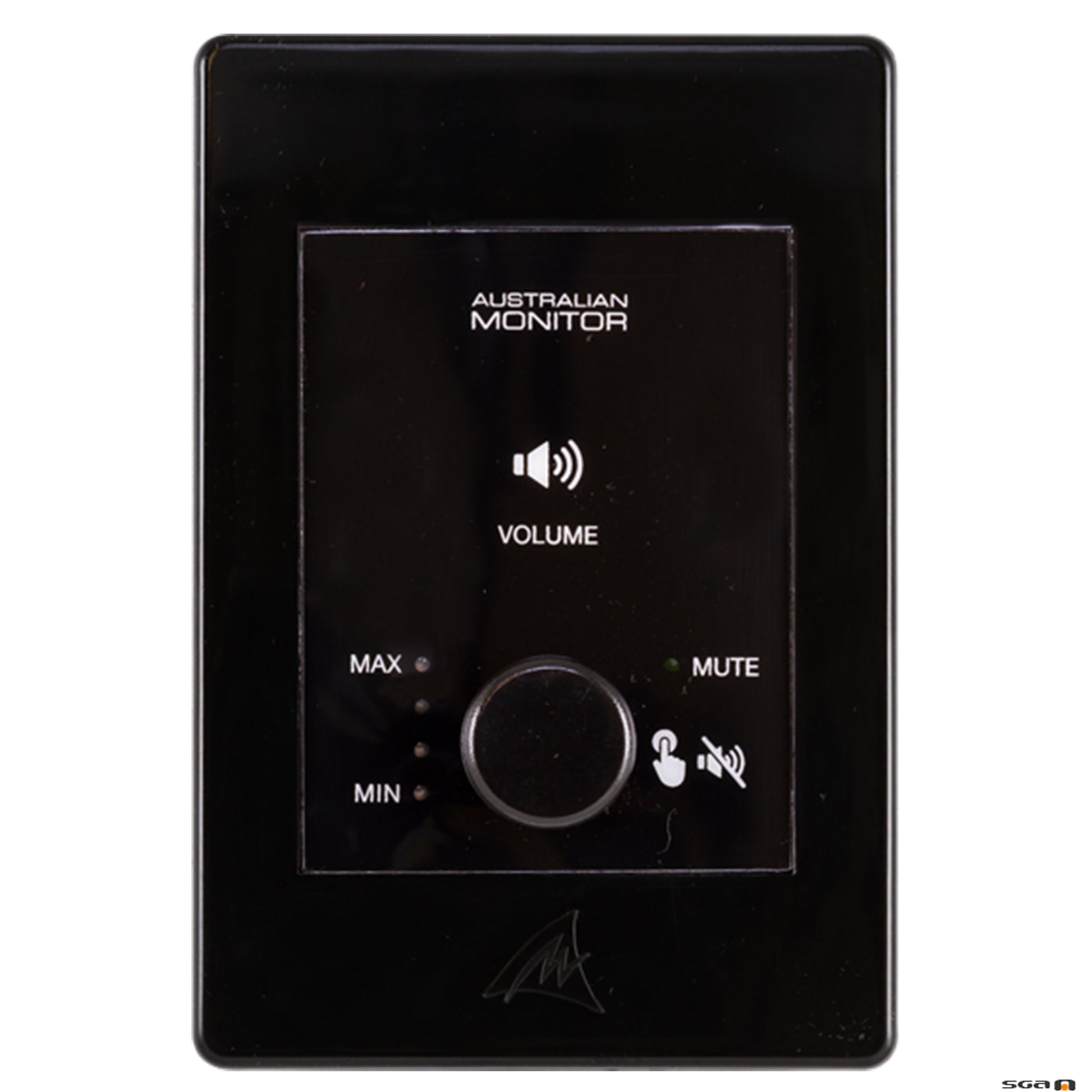 black wall panel with dedicated volume control knob for use with the ZONEMIX system