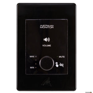 black wall panel with dedicated volume control knob for use with the ZONEMIX system