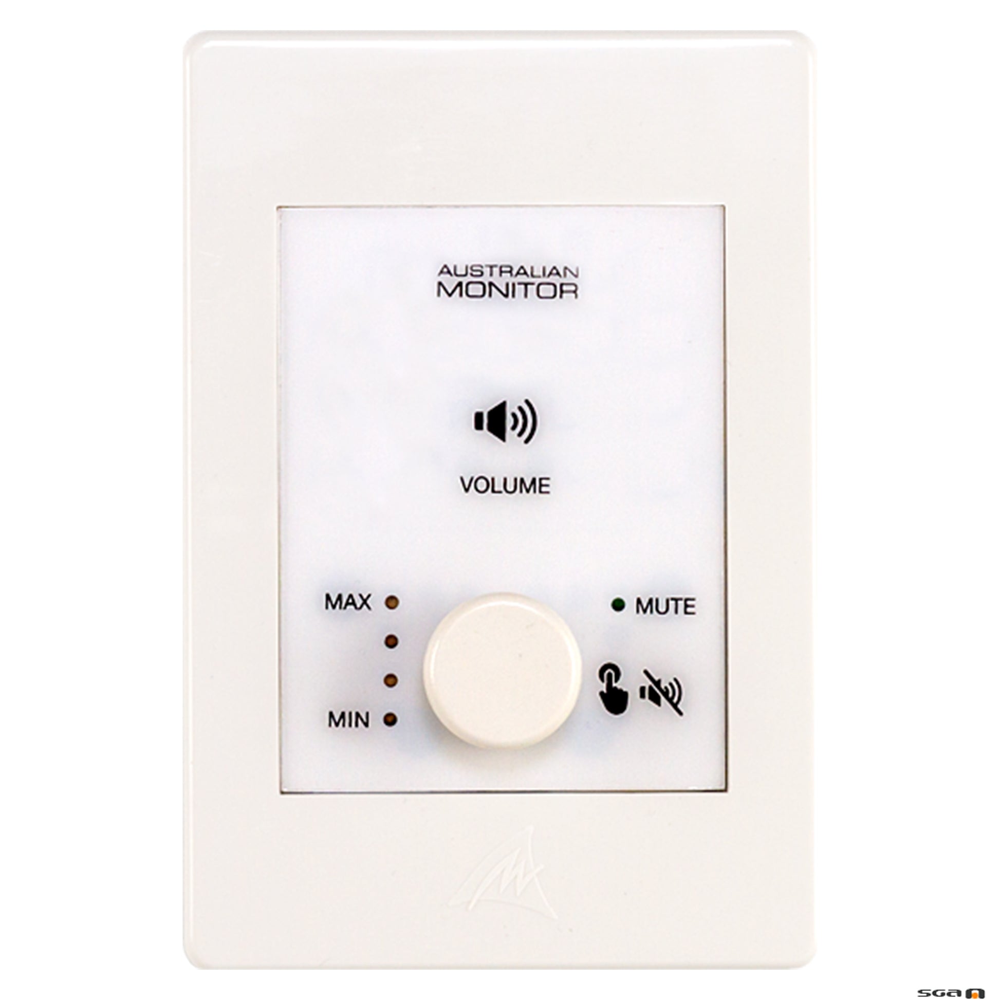 white wall panel with dedicated volume control knob for use with the ZONEMIX system