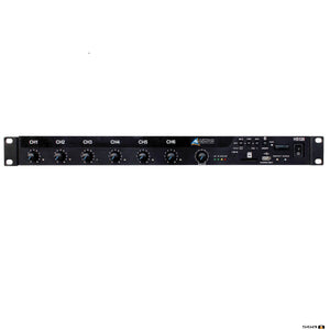Australian Monitor HS250 250W Mixer Amplifier MP3 Player, Bluetooth, Tones. Class D mixer amplifier in a one rack unit package.