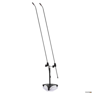 JTS JP-FGM62DU Dual long gooseneck mic, carbon shaft, short stand, two sets of three capsules included (omni, cardioid, supercardioid)