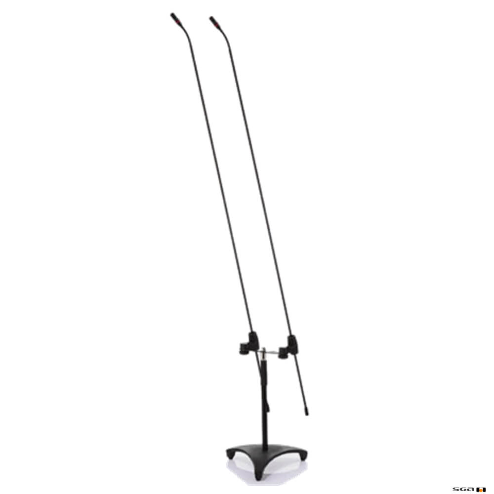 JTS JP-FGM62DU Dual long gooseneck mic, carbon shaft, short stand, two sets of three capsules included (omni, cardioid, supercardioid)