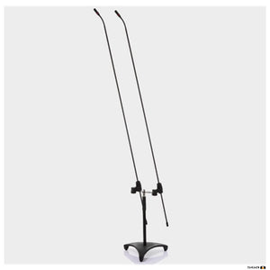 JTS JP-FGM62TDU Dual long gooseneck mic, very light carbon boom shaft, short stand, JS-22 premium condenser capsules