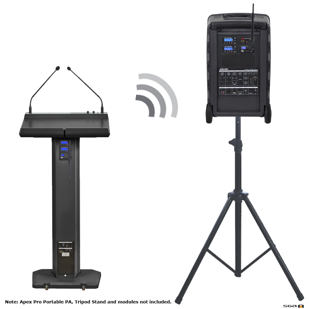 Chiayo Lectern Pro battery powered lectern with built-in speakers ...