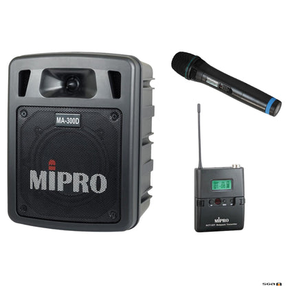 Mipro MA300D + 1 x ACT32H-5 Wireless Microphone, 1 x ACT32T-5 Beltpack