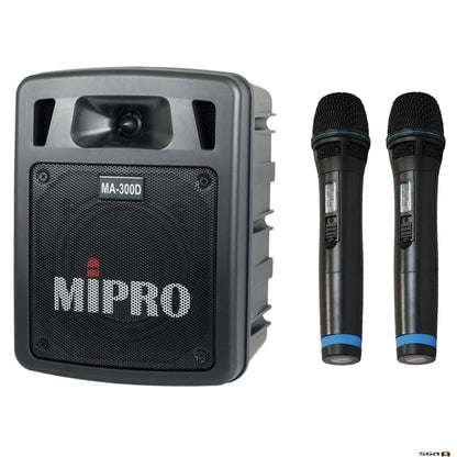 Mipro MA300D + 2 x ACT32H-5 Wireless Microphones