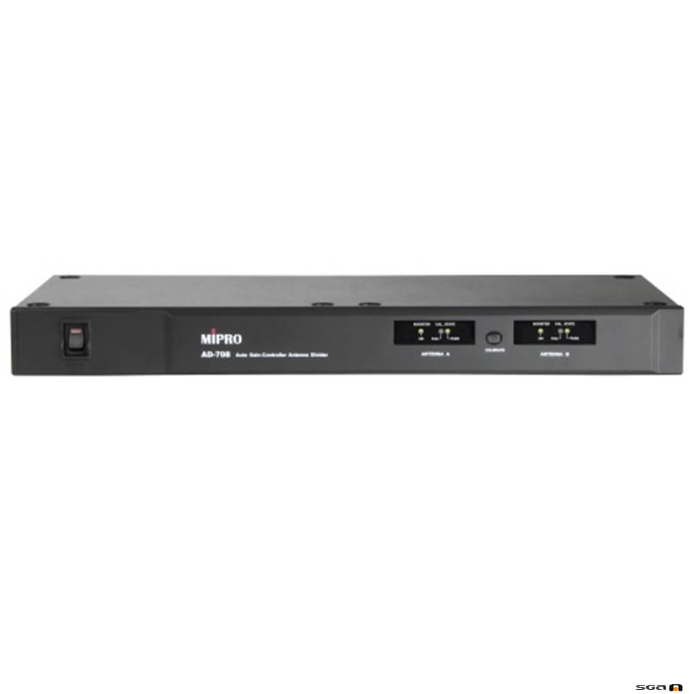 MiPro AD708 UHF 4-Channel Auto Gain-Control Antenna Divider.  front