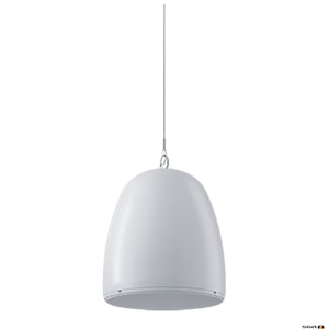 White pendant light speaker