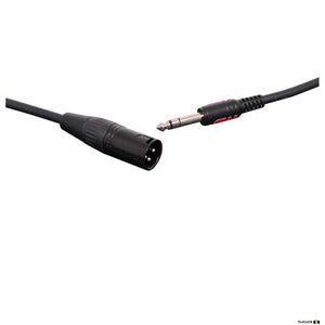 Redback P0758 1.5m 3 Pin Male XLR To 6.35mm Jack Balanced TRS Microphone Cable