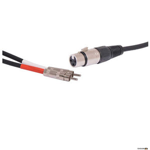 Redback P0765 1m XLR Female To Dual RCA Plug