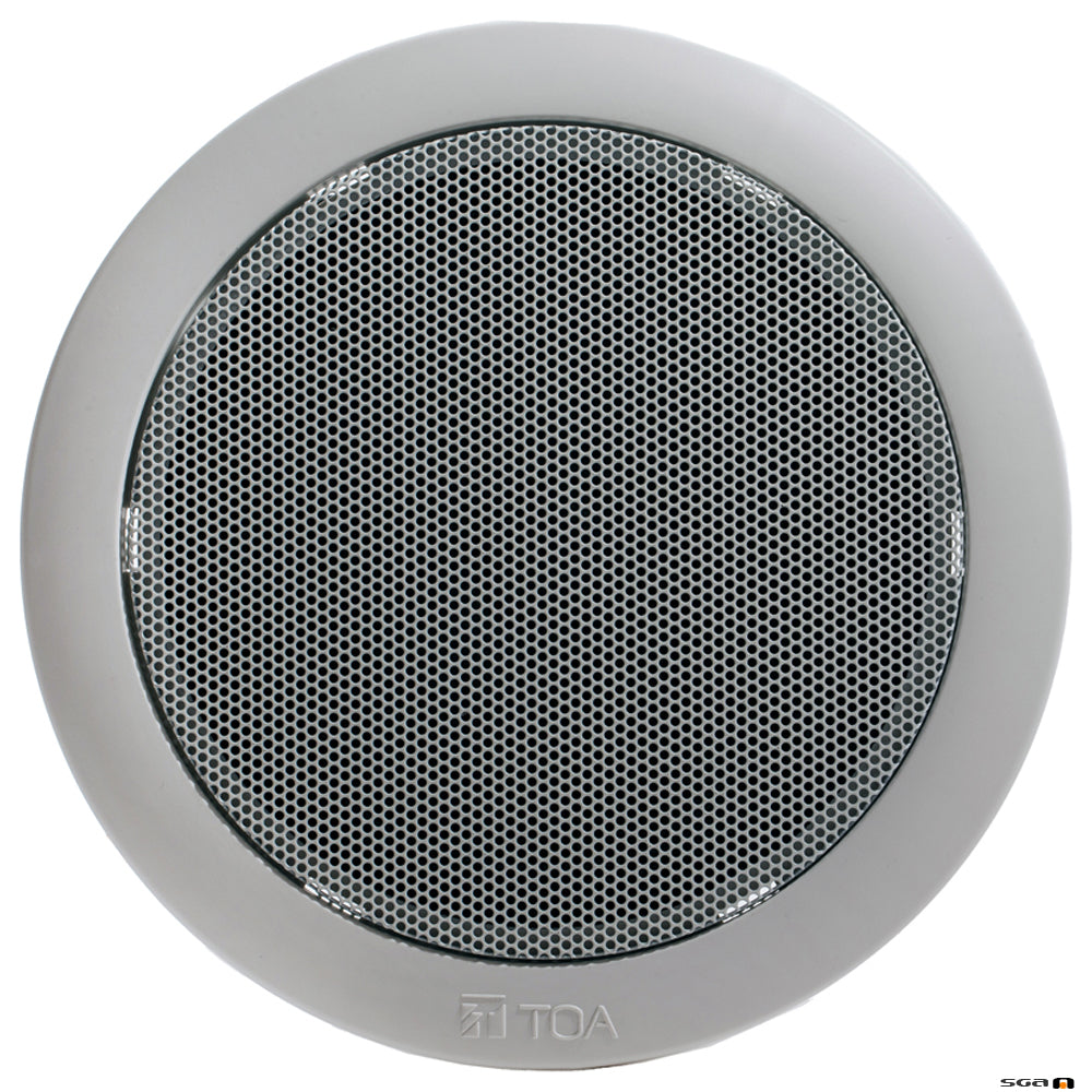 TOA PC648R 6W 5" Single Cone Speaker, Metal Grille, WHITE, 100Hz-18kHz, 90dB.