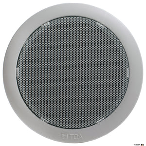 TOA PC648R 6W 5" Single Cone Speaker, Metal Grille, WHITE, 100Hz-18kHz, 90dB.