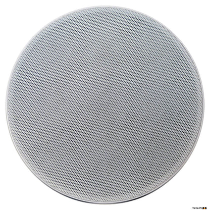 Australian Monitor QFC8CS 2 way coaxial ceiling speaker, 8 inch woofer & 25mm tweeter. 100V Taps 30, 15, 7.5, 3.75 watts. 248mm cut-out.
