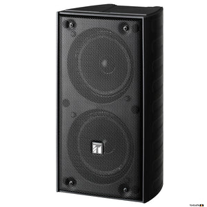 TOA TZ206BWP 20W Black Column Speaker, 2x 100 mm drivers, 100V line 150Hz-13kHz, 89dB - IP65