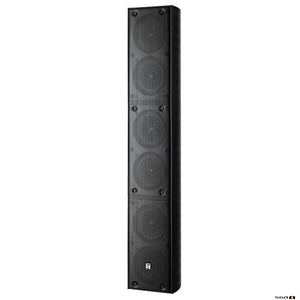 TOA TZ606BWP 60W Black Column Speaker, 6x 100 mm drivers, 100V line 150Hz-13kHz, 94dB - IP65