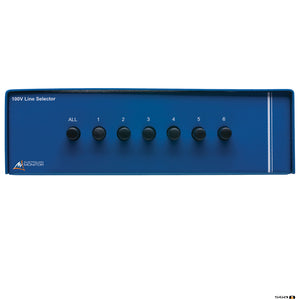 Australian Monitor ZONEDOUT Six Zone Speaker Selector. One 100V speaker input, six 100V speaker outputs.