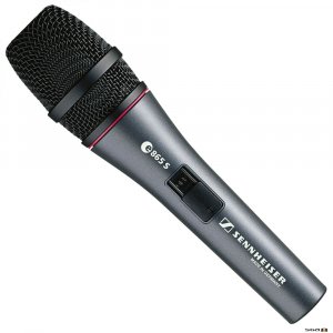 Sennheiser e865-S electret condenser microphone with super-cardioid pickup.