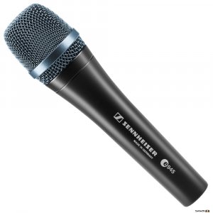 Sennheiser e945 Dynamic super-cardioid vocal corded microphone with a narrower pick-up pattern.
