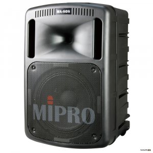Mipro MA808PA portable pa speaker with corded microphone front view