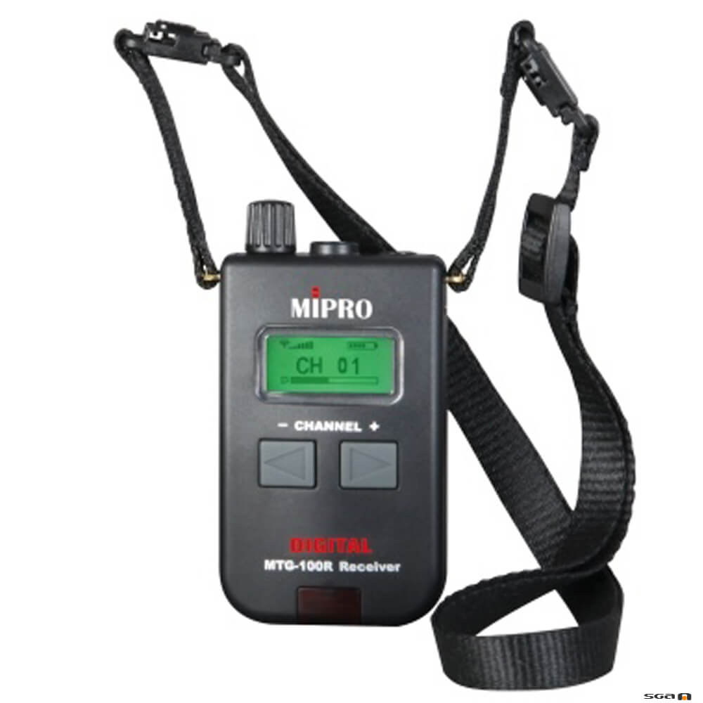 MIPRO MTG-100R Bodypack Receiver for Tour Guide/Assistive Listening System.