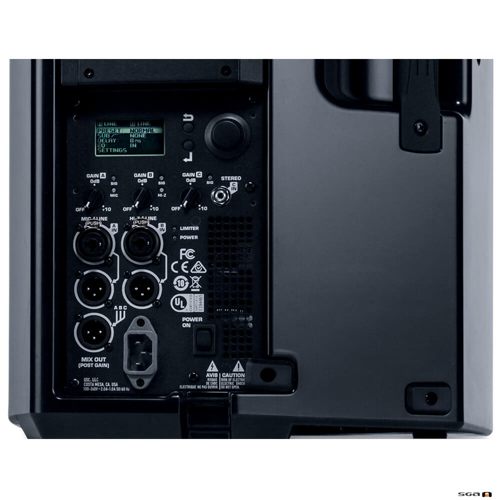 QSC K12.2 Powered Speaker 12" 2-Way (2000W) Control Panel
