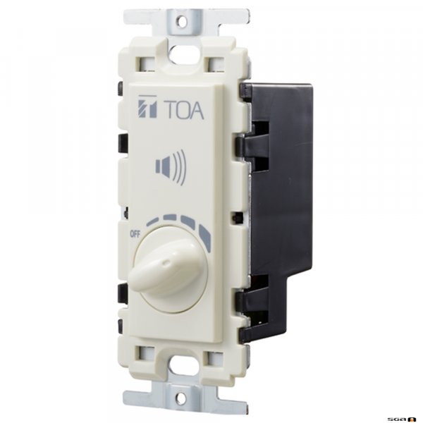 TOA AT603AP is a flush-mounted wall attenuator and uses a transformer loads 60 W or less. Adjusted in five steps. Push-in terminal block for easy connection.