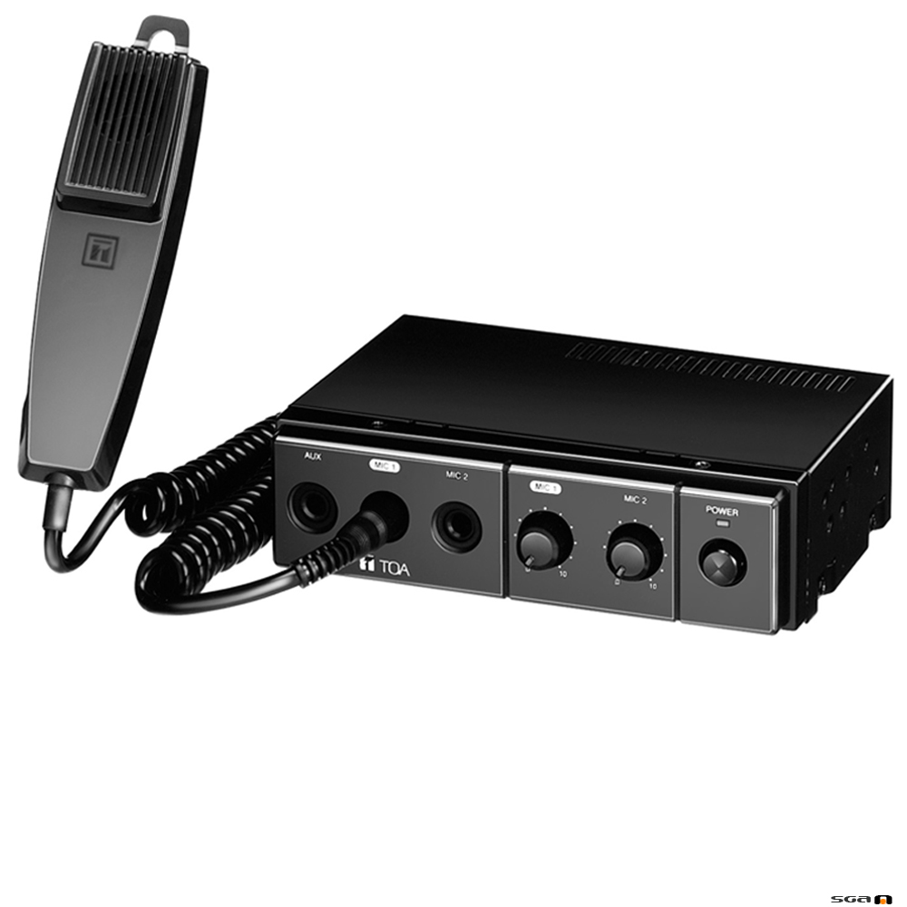 TOA CA115 15W Mobile PA Amplifier, 12V DC Power, includes microphone