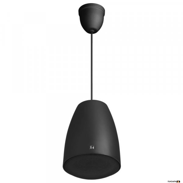 TOA PE-304BK 30W 5" 2-way Pendant Speaker 100V line or 8 Ohm Black Version. A directly-attached 5 m cable allows it to be suspended from the high ceiling.
