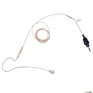 TOA YPM5000E is a beige coloured omnidirectional ear-hook microphone.