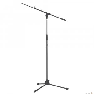 Australian Monitor ATC203 Microphone Stand. Floor tripod, telescopic, 93-163 cm. Includes telescopic boom arm. Black.