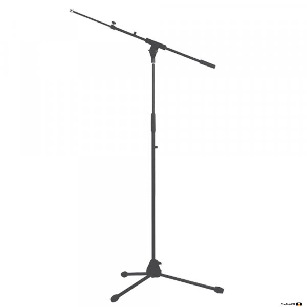 Australian Monitor ATC203 Microphone Stand. Floor tripod, telescopic, 93-163 cm. Includes telescopic boom arm. Black.