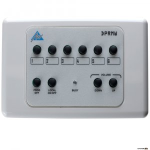 Australian Monitor DPRMW Remote source and volume control for DigiPage paging system. White.
