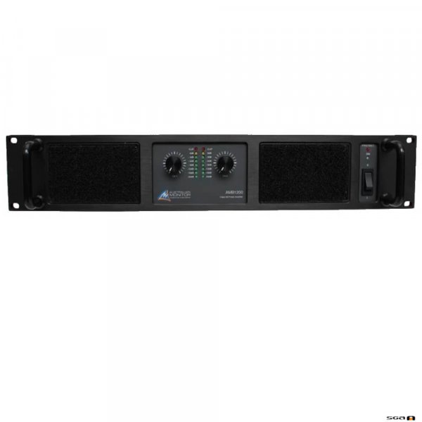 Australian Monitor AMB1200 Power Amplifier. 2 x 600w @ 4 ohms, 400w @ 8 ohms. 240VAC 2RU