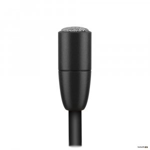 Sennheiser MKE ESSENTIAL OMNI BLACK Lavalier microphone with 1.6m cable for XS Wireless and evolution wireless, black. Includes (1) MKE Essential omni-black with 3.5mm jack, (1) MZQ 02 microphone clamp and (1) SL MZW 1 foam windscreen