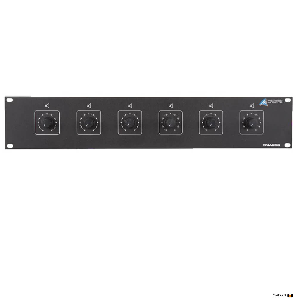 Australian Monitor RMA256 Rack Mount Volume Control with 6 x 25W for multiple zones